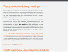 Tablet Screenshot of leasingsamochodow.info